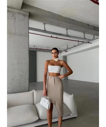 AİETRİK KEİ ETEK VİKON  Bej