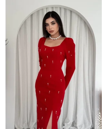 Akit İnci Detaylı Elbise