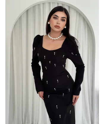 Akit İnci Detaylı Elbise