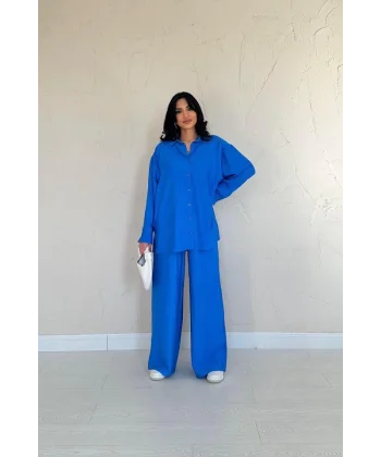 aks Alice Gömlek Ve Bol Kesim Pantolon Takım