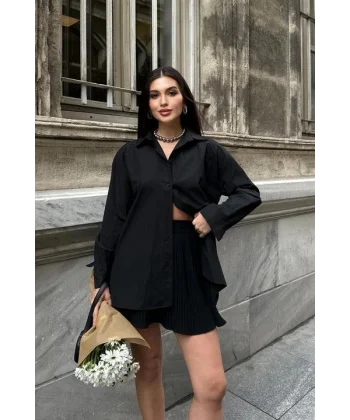 Alexis Sırt Dantel Oversıze Gömlek 3336-08