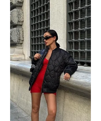 Alisa Oversize Kapitone Bomber Ceket 7058 -08