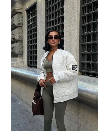 Alisa Oversize Kapitone Bomber Ceket 7058 -08