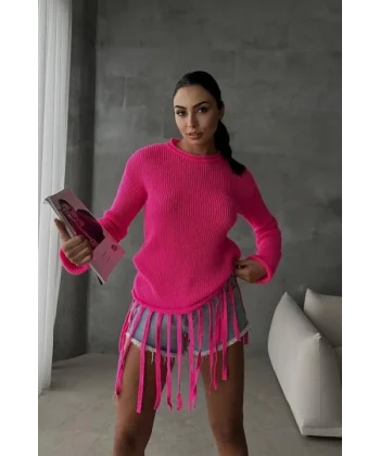 Alise Fitilli Püskül Detay Kazak 1199-09