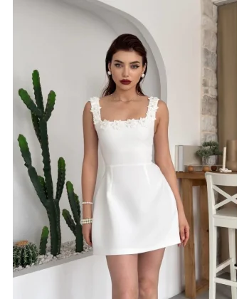 Alyosa Çiçek Detaylı Elbise