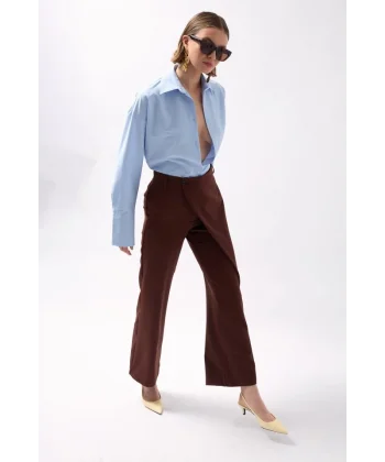 Anvelop Detay Asimetrik Pantolon