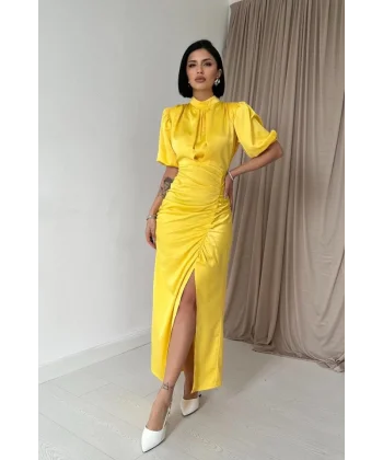 arı Büzgülü aten Elbise