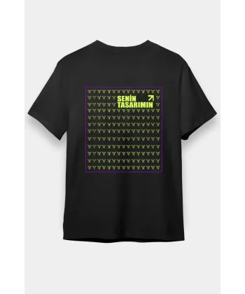 Arka 24/1 Düz Oversize T-shirt - Siyah