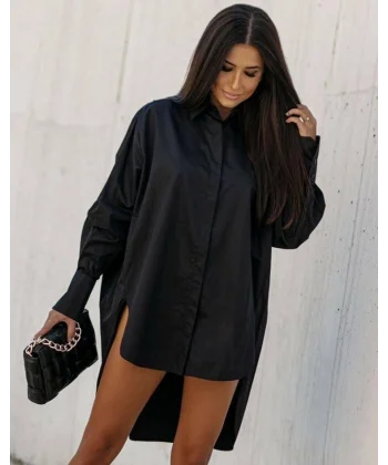 Arkası Uzun Kesim, Terikoton Kumaş Gömlek.