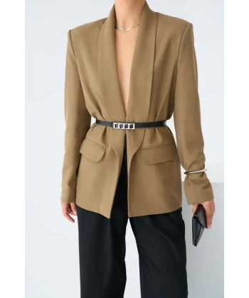 Astarı eopar Ceket  Vizon