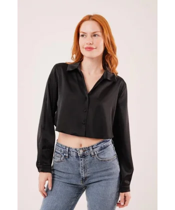 aten Crop odel iyah Gömlek