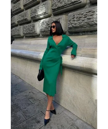 Austeja Fitilli Midi Elbise 2506-01