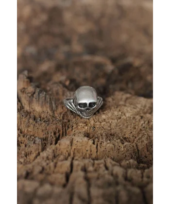 Ayarlanabilir Kuru Kafa Tasarımlı Erkek Yüzük