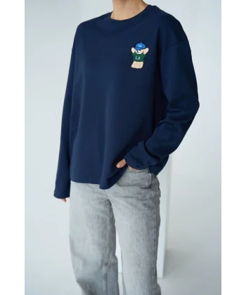 Ayıcık Nakışlı SweatShirt - Lacivert