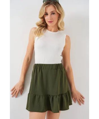 Ayrobin Mini Etek 8054 - Haki