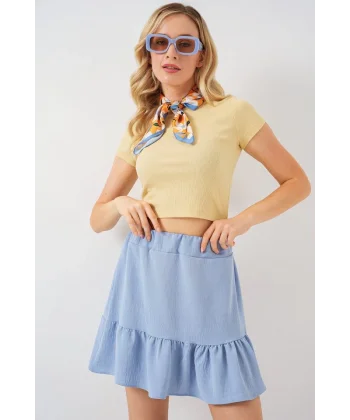 Ayrobin Mini Etek 8054 - Mavi