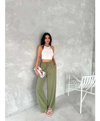 Ayrobin Oversize Pantalon - Mint Yeşili