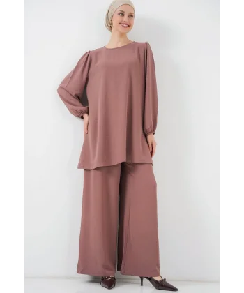 Ayrobin Tunik Pantolon Alt Üst Takım 6712 - Gül Kurusu