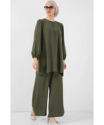Ayrobin Tunik Pantolon Alt Üst Takım 6712 - Haki