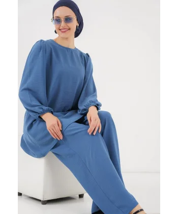 Ayrobin Tunik Pantolon Alt Üst Takım 6712 - İndigo