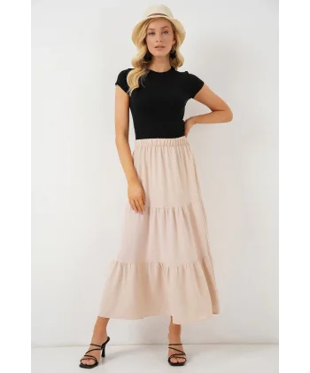 Ayrobin Uzun Etek 8048 - Bej