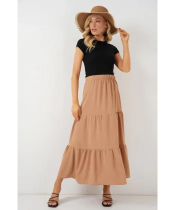 Ayrobin Uzun Etek 8048 - Bisküvi