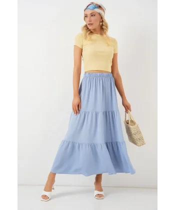 Ayrobin Uzun Etek 8048 - Mavi