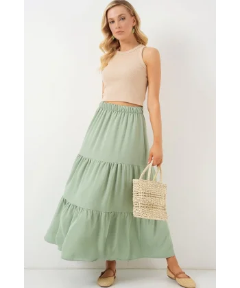 Ayrobin Uzun Etek 8048 - Mint