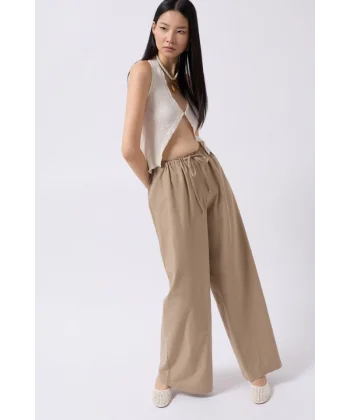 Bağcık Detay Pamuklu Pantolon