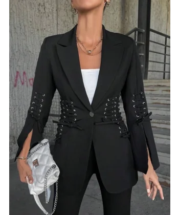 Bağcık Detaylı Tasarım Ceket