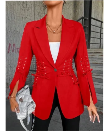 Bağcık Detaylı Tasarım Ceket