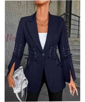 Bağcık Detaylı Tasarım Ceket