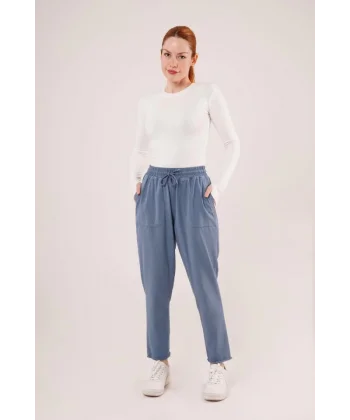 Bağlama Detaylı Cepli avi Pantolon