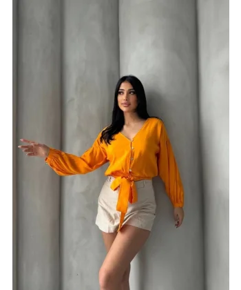 Bağlama Detaylı Gömlek