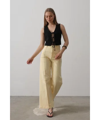 Bağlamalı Yelek - Siyah