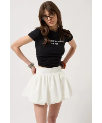 Balon Detay Mini Etek