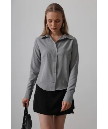 Basic Gömlek - Gri