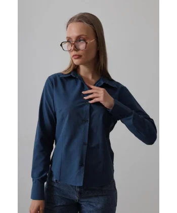 Basic Gömlek - İndigo