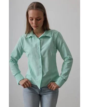 Basic Gömlek - Mint