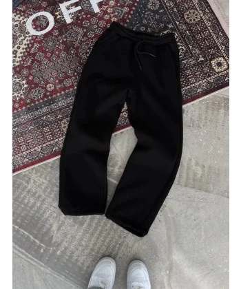 Basic Üç İplik Eşofman Pantolon  iyah