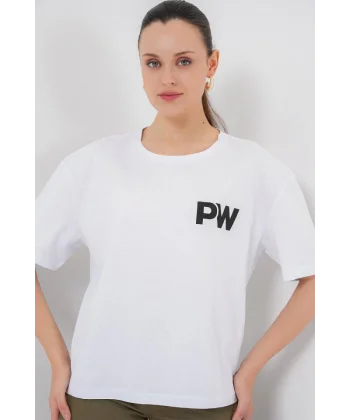 Baskılı Basic Tişört 4343 - Beyaz