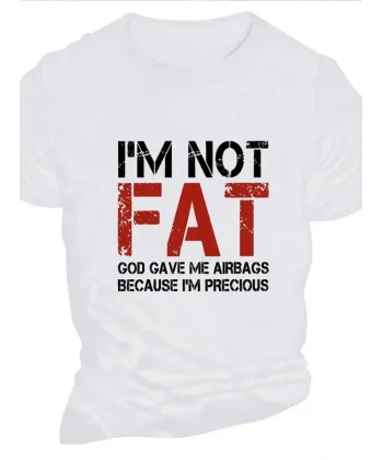 Baskılı Oversize Bisiklet Yaka T-shirt - Beyaz