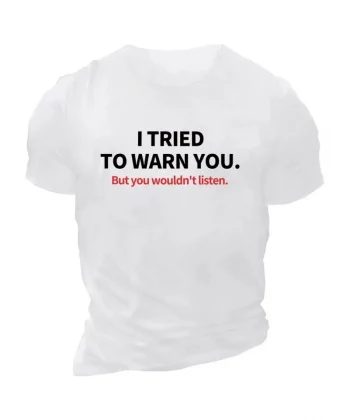 Baskılı Oversize Bisiklet Yaka T-shirt - Beyaz