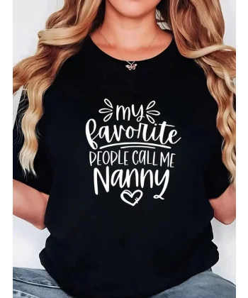 Baskılı Oversize Bisiklet Yaka T-shirt - Siyah