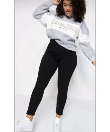 BATTAL Yüksel Bel Fitilli Tayt - Siyah