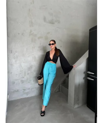 BE ATİK DETAYI ODA KUAŞ PANTOON  avi