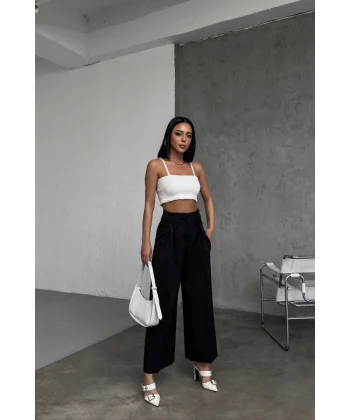 Bel Düğme Detayli Pantolon