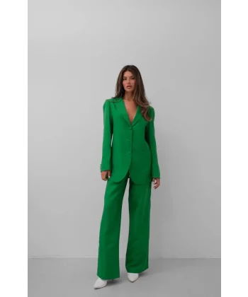 Bel Katlamalı Pantolon Blazer Ceket Takım