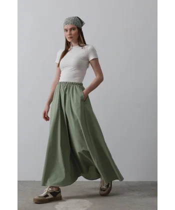 Belden astikli A Kesim Etek  Haki