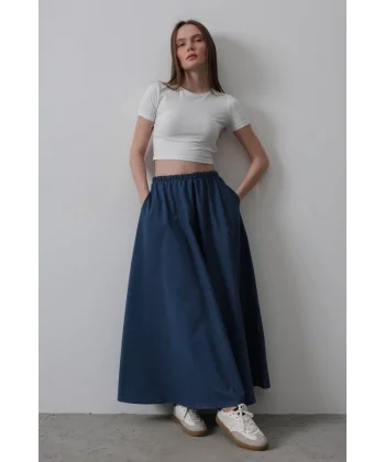 Belden astikli A Kesim Etek  İndigo